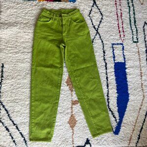 BRIGHT GREEN JEANS SIZE 24/31 BRAND NEW